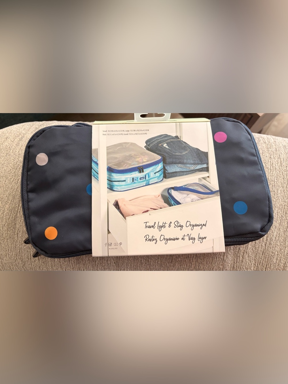 lug Cargo 2pc Packing Cubes NWT Multidot navy